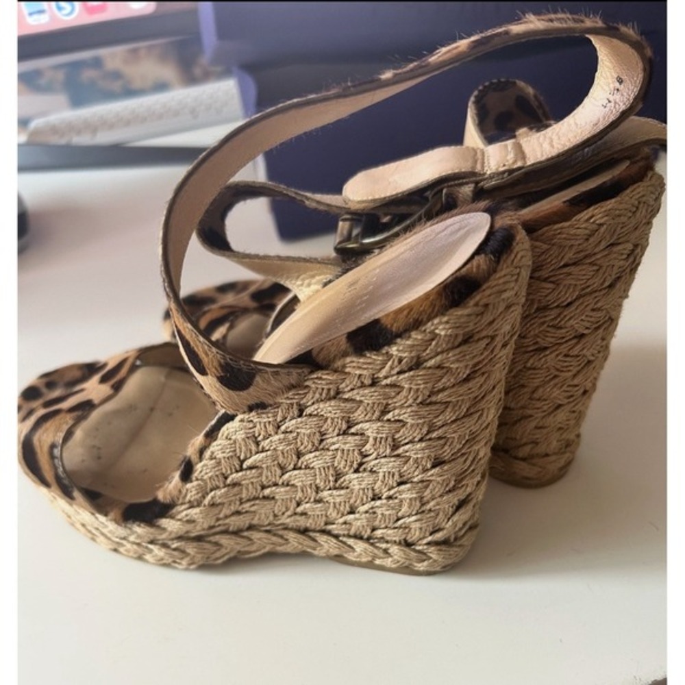STUART WEITZMAN  wedge sandals  X-ray Cogleo  .RARE. ‎  US Size 8.5 - Picture 8 of 11